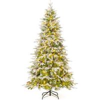 arbol de navidad nevado costway arbol de navidad con luces incorporadas 190cm