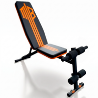 banco de entrenamiento multifuncion 7 posiciones - estructura plegable de acero reforzado carga maxima 250 kg y tapizado ergonomico negro