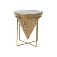 mesita auxiliar mango metal 40x40x45 1160 natural