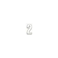 set 3 piezas pequenos numeros adhesivos 2 blanco