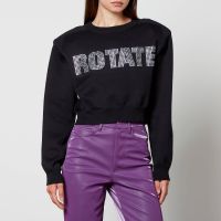 rotate birger christensen embellished cotton-blend jumper - dk 32uk 4