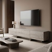 mueble para tv kapipimso 3 puertas abatibles 194x31x37 cm robegris encasa