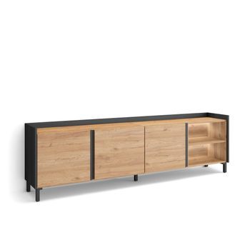 Mueble Tv, Televisión, Muebles De Salón, Almacenaje, 207x61x35 Cm, Para Tv Hasta 80