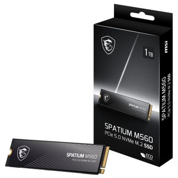 MSI SPATIUM M560 1TB Disco SSD 10200MB/s NVMe PCIe 5.0 M.2 Gen5 3D NAND