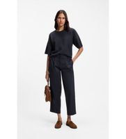 boss para mujer 50556593 pantalon chino loose fit en sarga de algodon elastico marino 46 casual