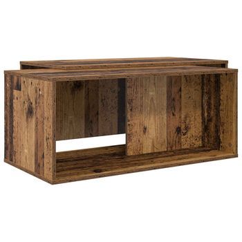 Juego De Mesas De Centro 2 Uds. Madera Vieja 90 X 48 X 40 Cm Vidaxl