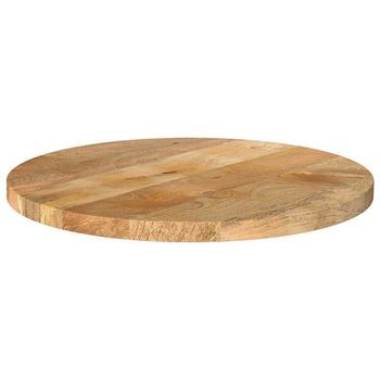 Tablero De Mesa | Tablero Escritorio Redondo Madera Maciza De Mango Ø 60x2,5 Cm