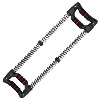 SPORTNOW Expansor de Pecho con Resistencia Ajustable de 10-80 kg para Desarrollo Muscular de Brazos 80x22x5 cm Negro