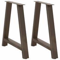 patas para mesa de comedor en forma de a 2 unidades 80 x 72-73 cm acero vidaxl