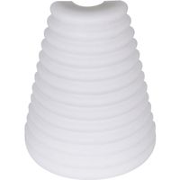 tulipa opalino conica de cristal blanco con frisos l20xalt23cm para aplique