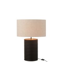 lampara de mesa de madera negra 454570 cm