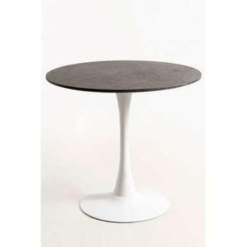 Mesa Kolio 80 Cm Mármol De Madera 74*80*80 Cm - Granito