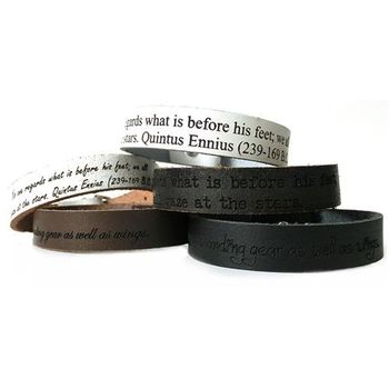Pulsera de cuero con hebilla incl. grabado láser