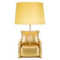 lampara de mesa sillon de resina dorada o 26x46 cm