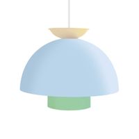 lampara de suspension  irregular metal azul pantalla  azul