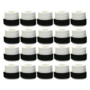 20 Overgrips liso de color blanco para raquetas de tenis, pádel, bádminton, tenis de mesa.