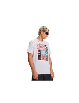 Camiseta Under Armour Logo Collage Ss Hombre Blanco