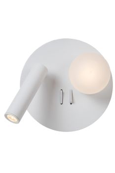 Lámpara de cabecera de metal con 1 led integrado, blanco