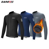 darevie-camiseta de ciclismo termica para hombre jersey de ciclismo de lana de invierno ropa de bicicleta transpirable cepillada suave y calida de manga larga