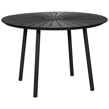 Mesa De Aluminio Negra D109.5x72h Cm
