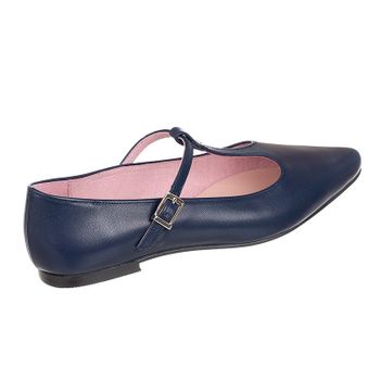 Bailarina hebilla azul marino