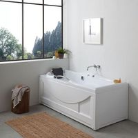 banera de hidromasaje rectangular con panel lateral diletta izquierda