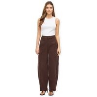 vila pantalones chia barrel trousers - coffee bean para mujer