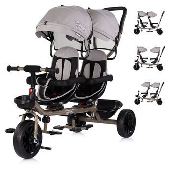 Triciclo Gemelar Hip Hop Hasta 40 Kg De Chipolino - Latte