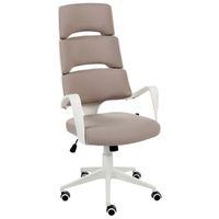 silla de oficina reclinable de poliester giratorio asiento regulable gris pardo grandiose