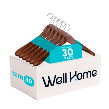 Set de 30 perchas de madera para trajes