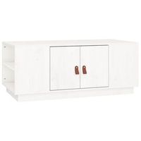 mesa de centro de madera maciza de pino blanco 100x50x41 cm vidaxl