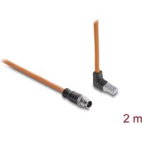 cable de red industrial delock cat6a sftp con rj45 angulo 90 y m12 2m