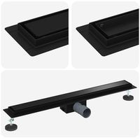 drenaje de ducha 2 en 1 negro 70 cm acero inoxidable 304 vidaxl