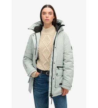 Superdry para mujer. W5011732A Parka acolchada de ciudad
gris (S), Casual, Sintético
