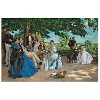 Legendarte - Cuadro Lienzo, Impresión Digital - Retrato De Una Familia - Frédéric Bazille - Decoración Pared Cm. 50x70