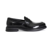 mocasin para hombre en piel cepillada black