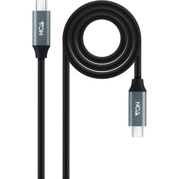 Nanocable Cable USB-C 3.2 Macho/Macho 1.5m Gris/Negro