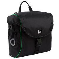 alforja para bicicleta 19 l negra y verde 16004 willex