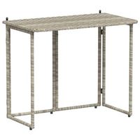 mesa de jardinrmesa para exterioresrmesa de patio plegable gris claro 90x51x75 cm ratan sintetico