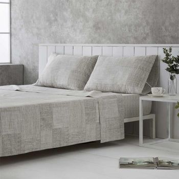 Juego De Sábanas Lezo 100% Algodón Orgánico Beige 210x260 Cama 135