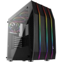 aerocool klaw rgb cristal templado usb 30 negra
