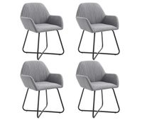 vidaxl sillas de comedor 4 unidades tela gris claro