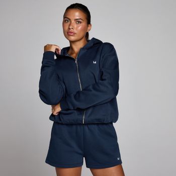 Sudadera con capucha y cremallera Basics para mujer de MP - Azul medianoche - XS