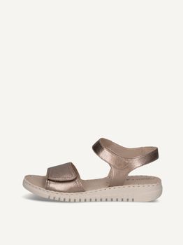 CAPRICE Heeled sandal, brown, made of Leather without heel, Size 38