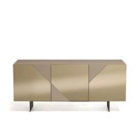 aparador con 3 puertas con espejo beige cm180x50 h80