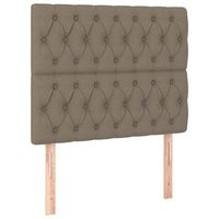 juego de 2 cabeceros cama  panel de cabecera de tela gris taupe 90x7x7888 cm