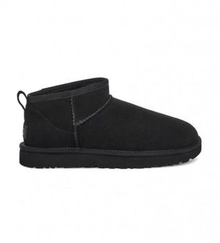 UGG para mujer. 1116109 Botines de piel Classic Ultra Mini negro (36), Plano, Casual