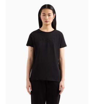 A|X Armani Exchange para mujer. XW000839AF10356UC001 Camiseta de manga corta negro (M), Casual, Algodón