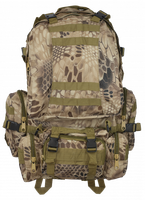 mochila barbaric de nylon 600d de color coyote phyton camo con cremallera y capacidad para 50 litros