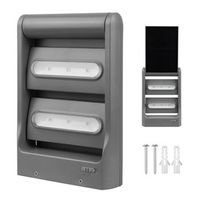 greenblue gb131 led solar wall lamp 12w - two independent light directions